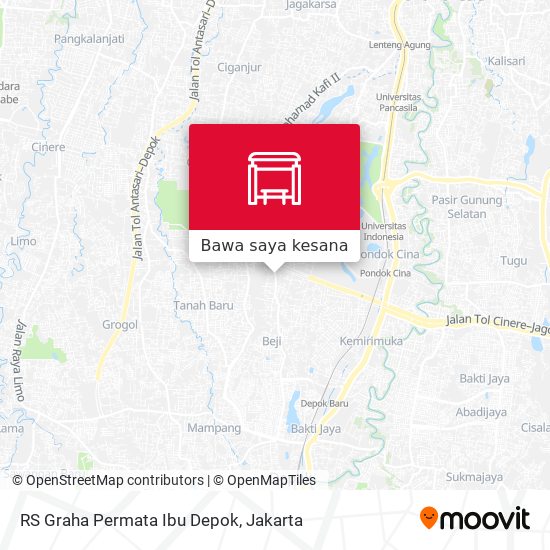 Peta RS Graha Permata Ibu Depok