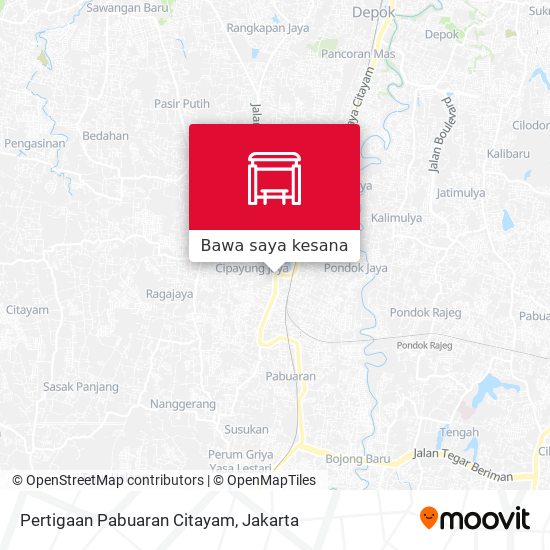 Peta Pertigaan Pabuaran Citayam