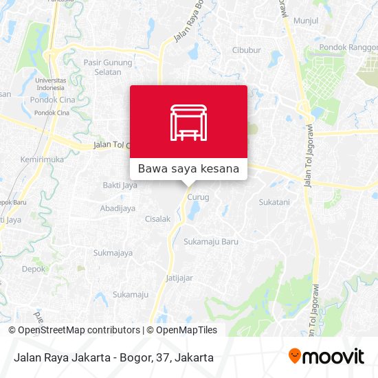 Peta Jalan Raya Jakarta - Bogor, 37