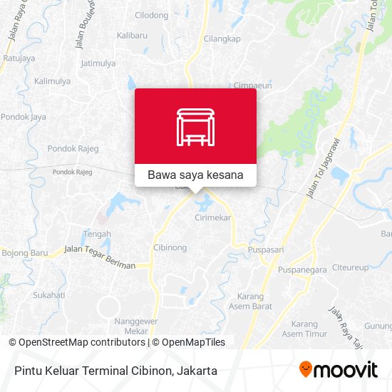 Peta Pintu Keluar Terminal Cibinon