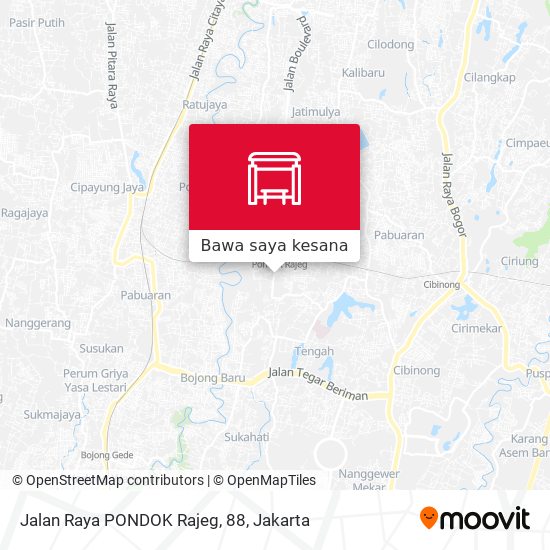 Peta Jalan Raya PONDOK Rajeg, 88