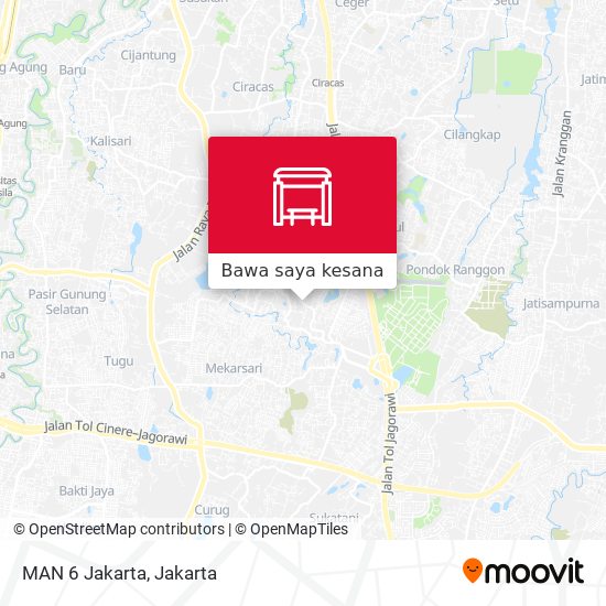 Peta MAN 6 Jakarta