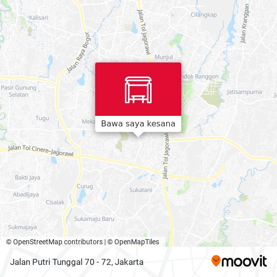 Peta Jalan Putri Tunggal 70 - 72