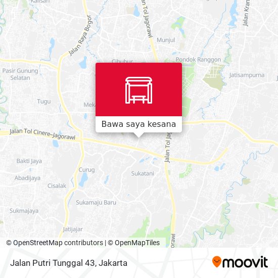 Peta Jalan Putri Tunggal 43