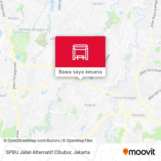 Peta SPBU Jalan Alternatif Cibubur