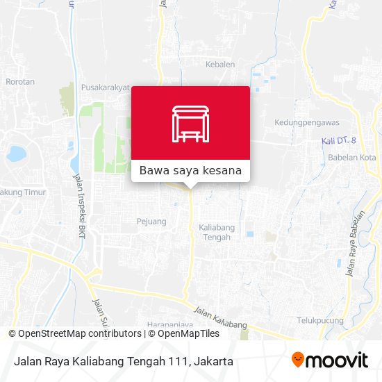 Peta Jalan Raya Kaliabang Tengah 111