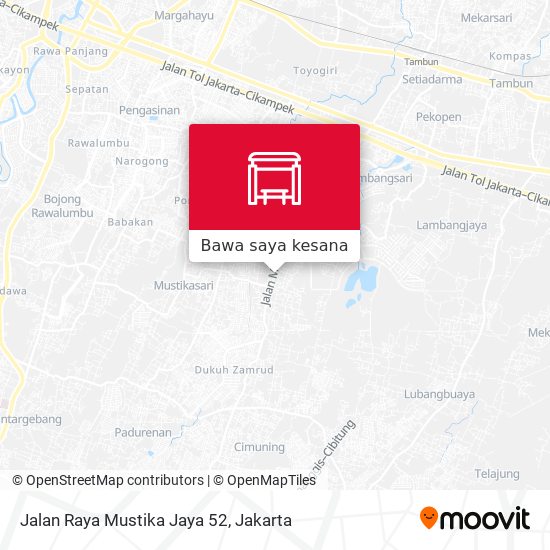 Peta Jalan Raya Mustika Jaya 52
