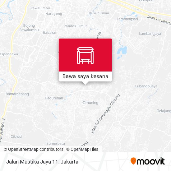 Peta Jalan Mustika Jaya 11