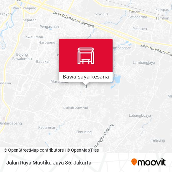 Peta Jalan Raya Mustika Jaya 86