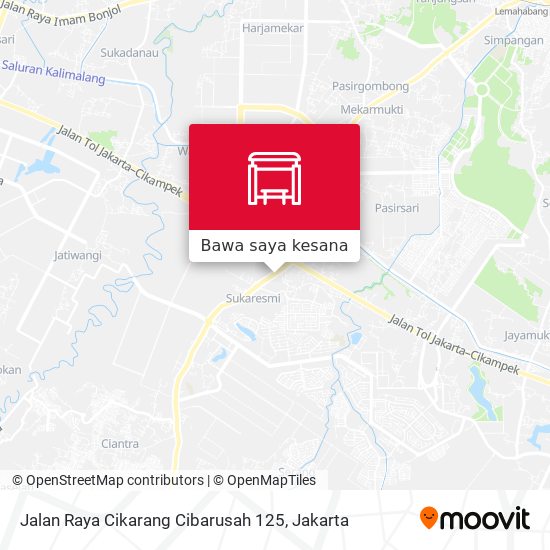 Peta Jalan Raya Cikarang Cibarusah 125