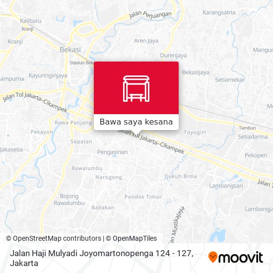 Peta Jalan Haji Mulyadi Joyomartonopenga 124 - 127