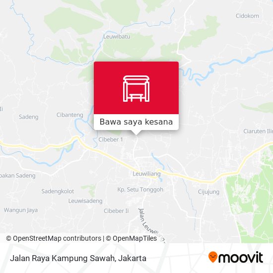 Peta Jalan Raya Kampung Sawah