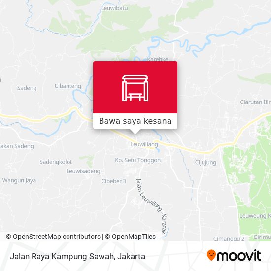 Peta Jalan Raya Kampung Sawah