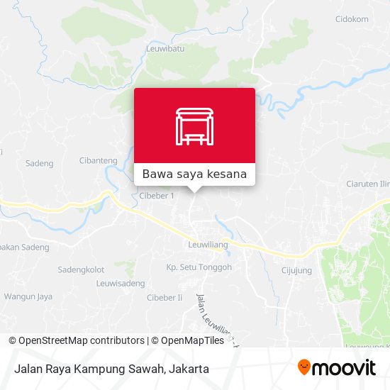 Peta Jalan Raya Kampung Sawah