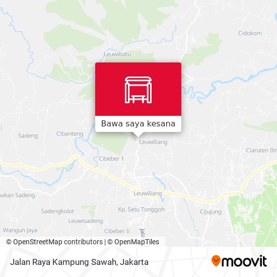 Peta Jalan Raya Kampung Sawah