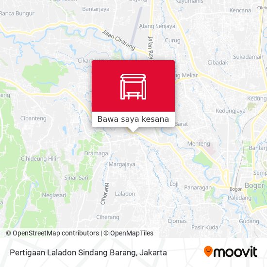 Peta Pertigaan Laladon Sindang Barang
