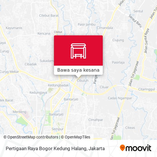 Peta Pertigaan Raya Bogor Kedung Halang
