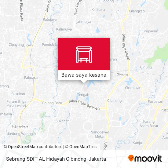 Peta Sebrang SDIT AL Hidayah Cibinong
