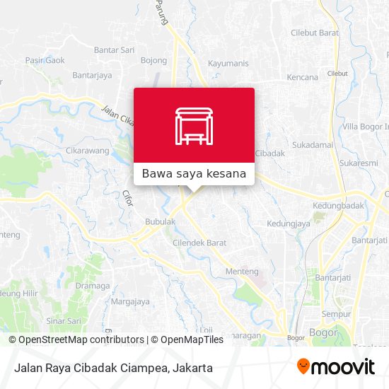 Peta Jalan Raya Cibadak Ciampea