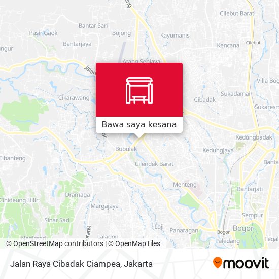 Peta Jalan Raya Cibadak Ciampea