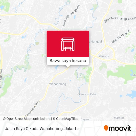 Peta Jalan Raya Cikuda Wanaherang