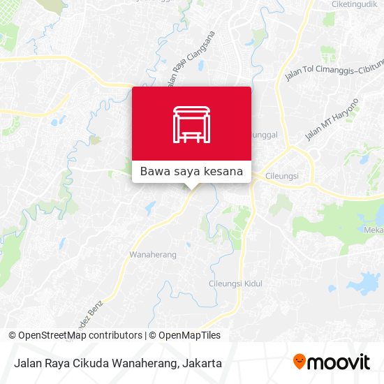 Peta Jalan Raya Cikuda Wanaherang