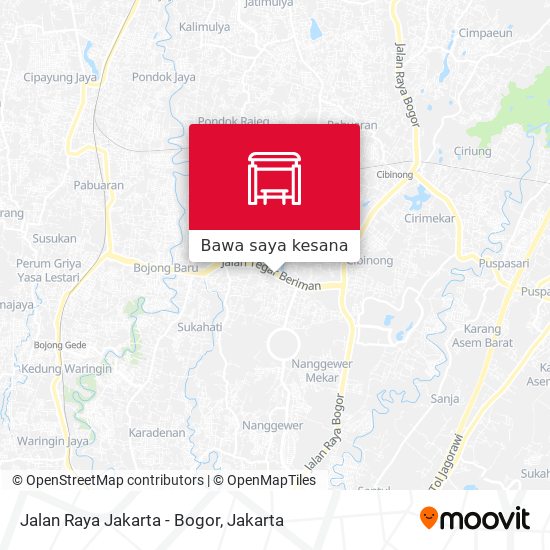Peta Jalan Raya Jakarta - Bogor