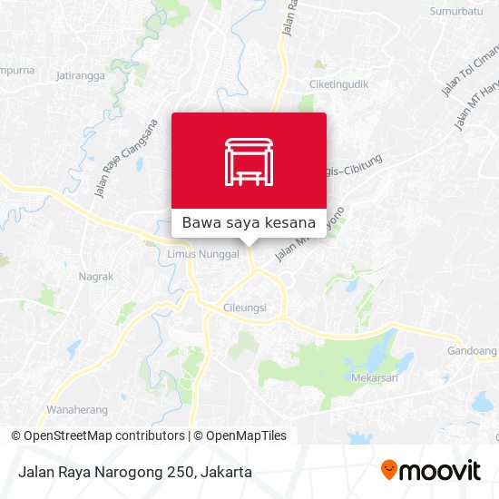 Peta Jalan Raya Narogong 250