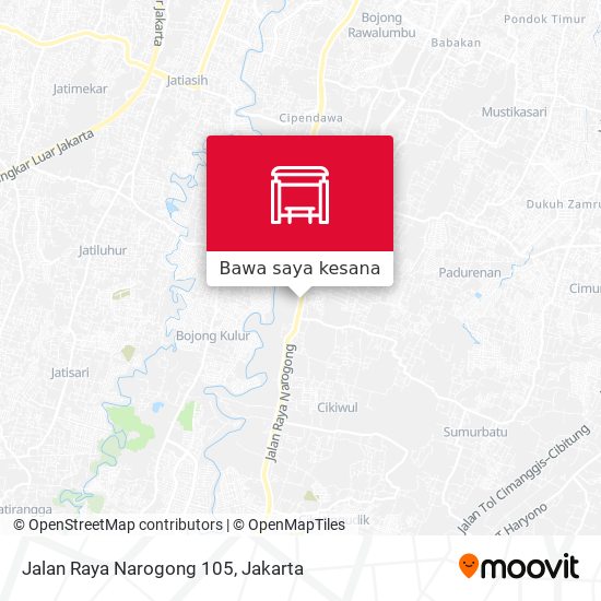 Peta Jalan Raya Narogong 105