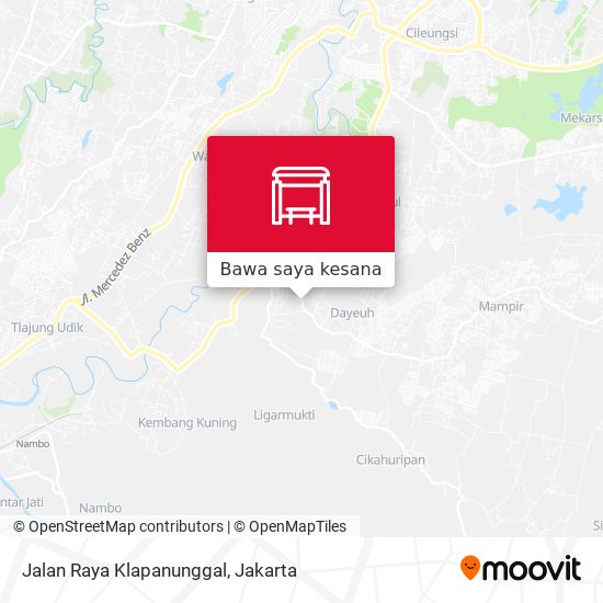 Peta Jalan Raya Klapanunggal