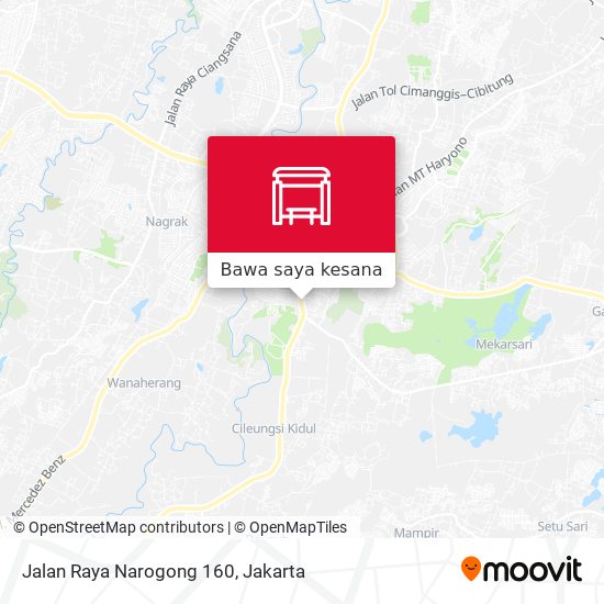 Peta Jalan Raya Narogong 160
