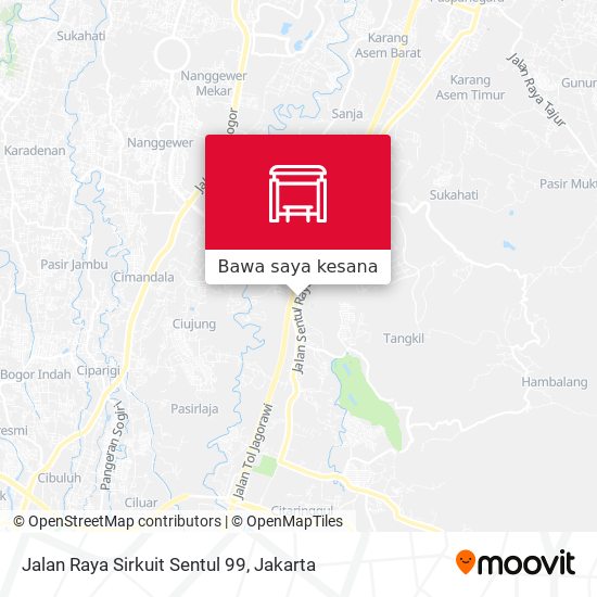 Peta Jalan Raya Sirkuit Sentul 99