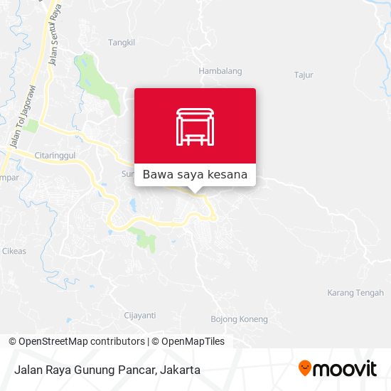 Peta Jalan Raya Gunung Pancar