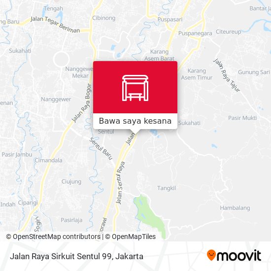 Peta Jalan Raya Sirkuit Sentul 99