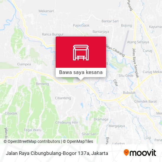 Peta Jalan Raya Cibungbulang-Bogor 137a