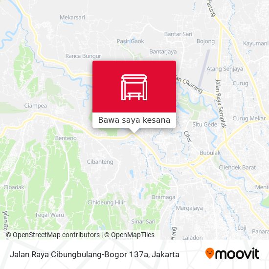 Peta Jalan Raya Cibungbulang-Bogor 137a