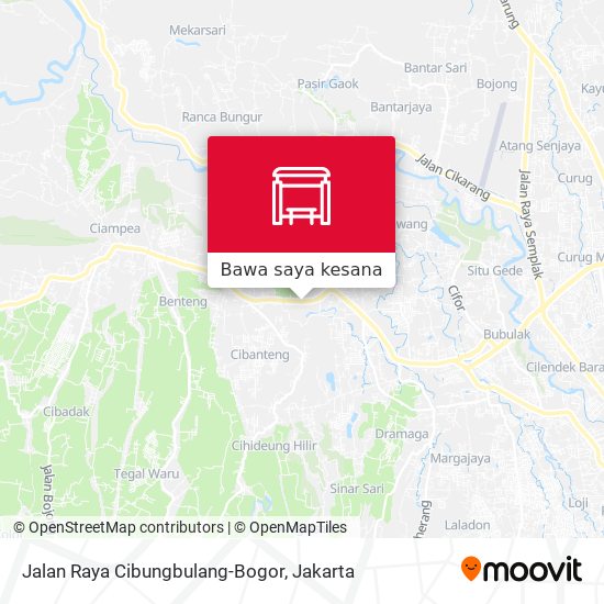 Peta Jalan Raya Cibungbulang-Bogor