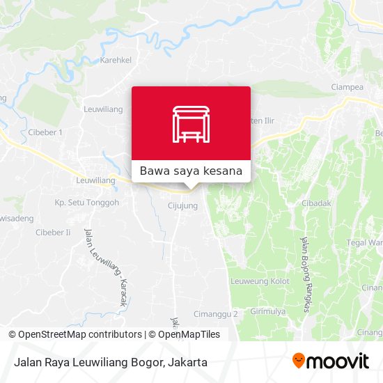 Peta Jalan Raya Leuwiliang Bogor