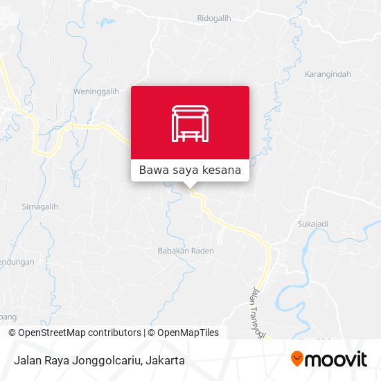 Peta Jalan Raya Jonggolcariu