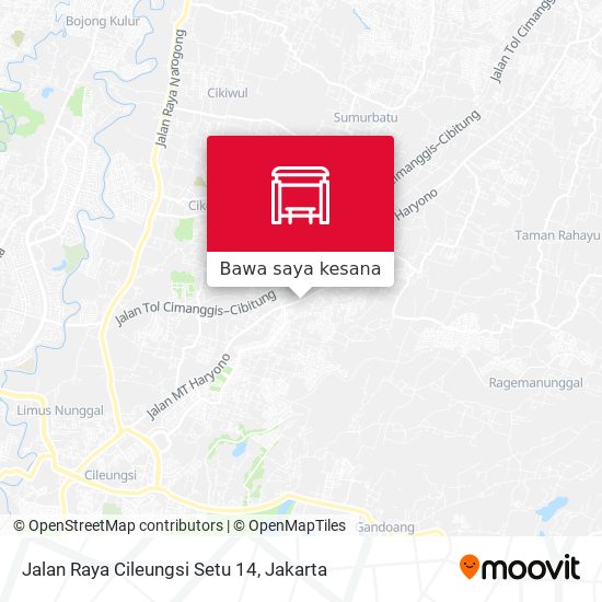 Peta Jalan Raya Cileungsi Setu 14