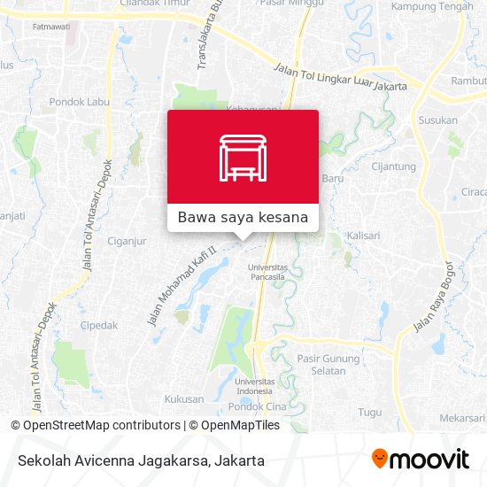 Peta Sekolah Avicenna Jagakarsa