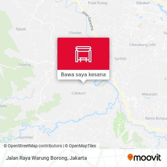 Peta Jalan Raya Warung Borong