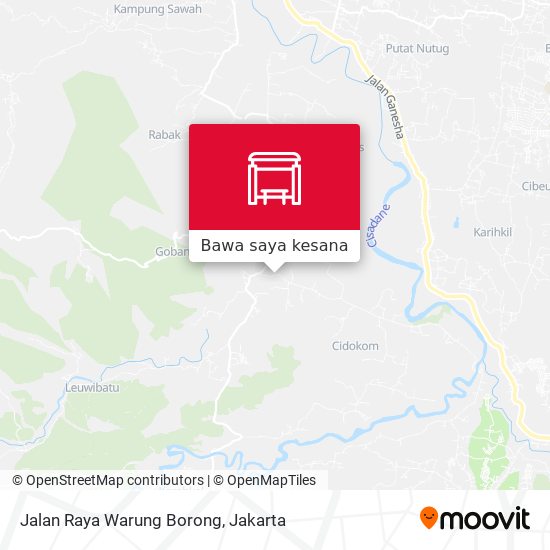 Peta Jalan Raya Warung Borong