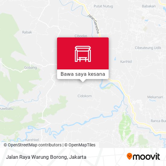 Peta Jalan Raya Warung Borong