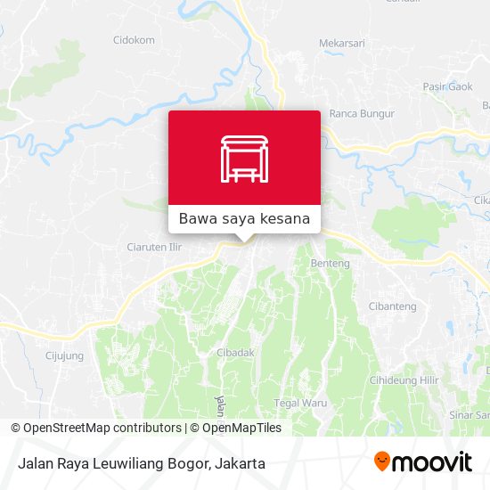 Peta Jalan Raya Leuwiliang Bogor
