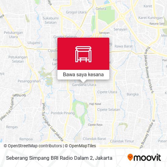 Peta Seberang Simpang BRI Radio Dalam 2