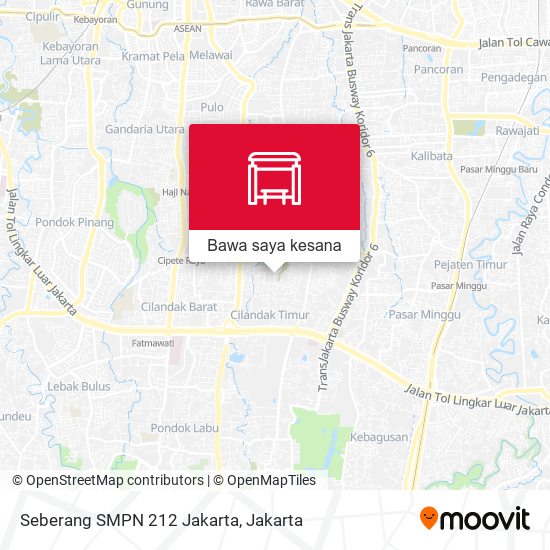Peta Seberang SMPN 212 Jakarta