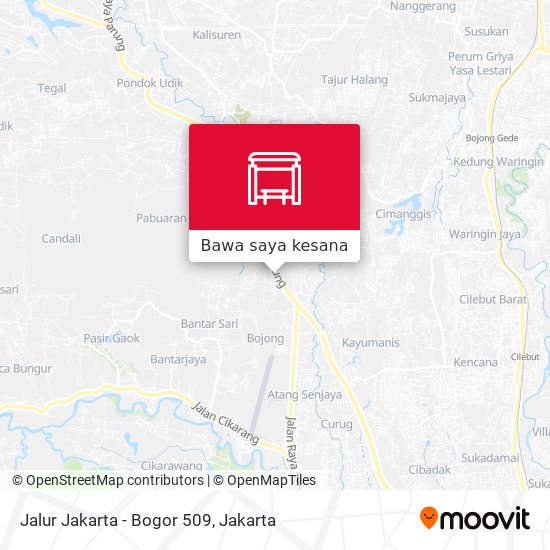 Peta Jalur Jakarta - Bogor 509