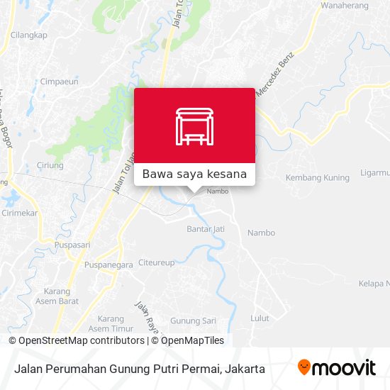 Peta Jalan Perumahan Gunung Putri Permai