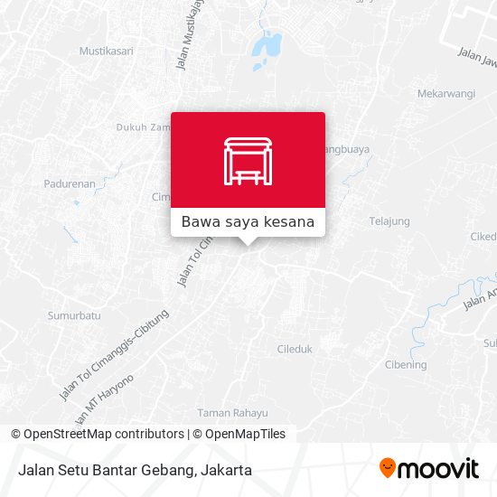 Peta Jalan Setu Bantar Gebang